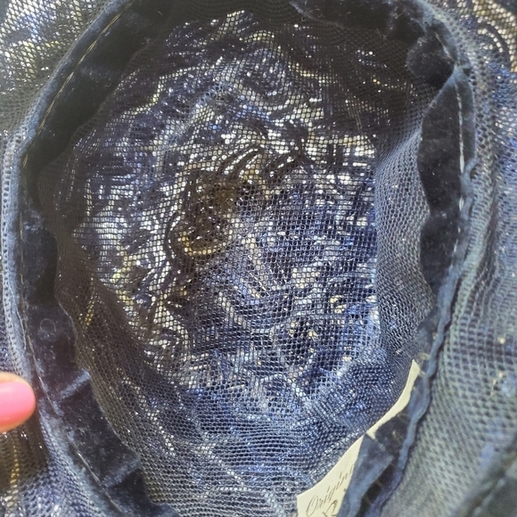 Vintage Original Roberta Bernays Blue Hat with Ribbon - Picture 8 of 10